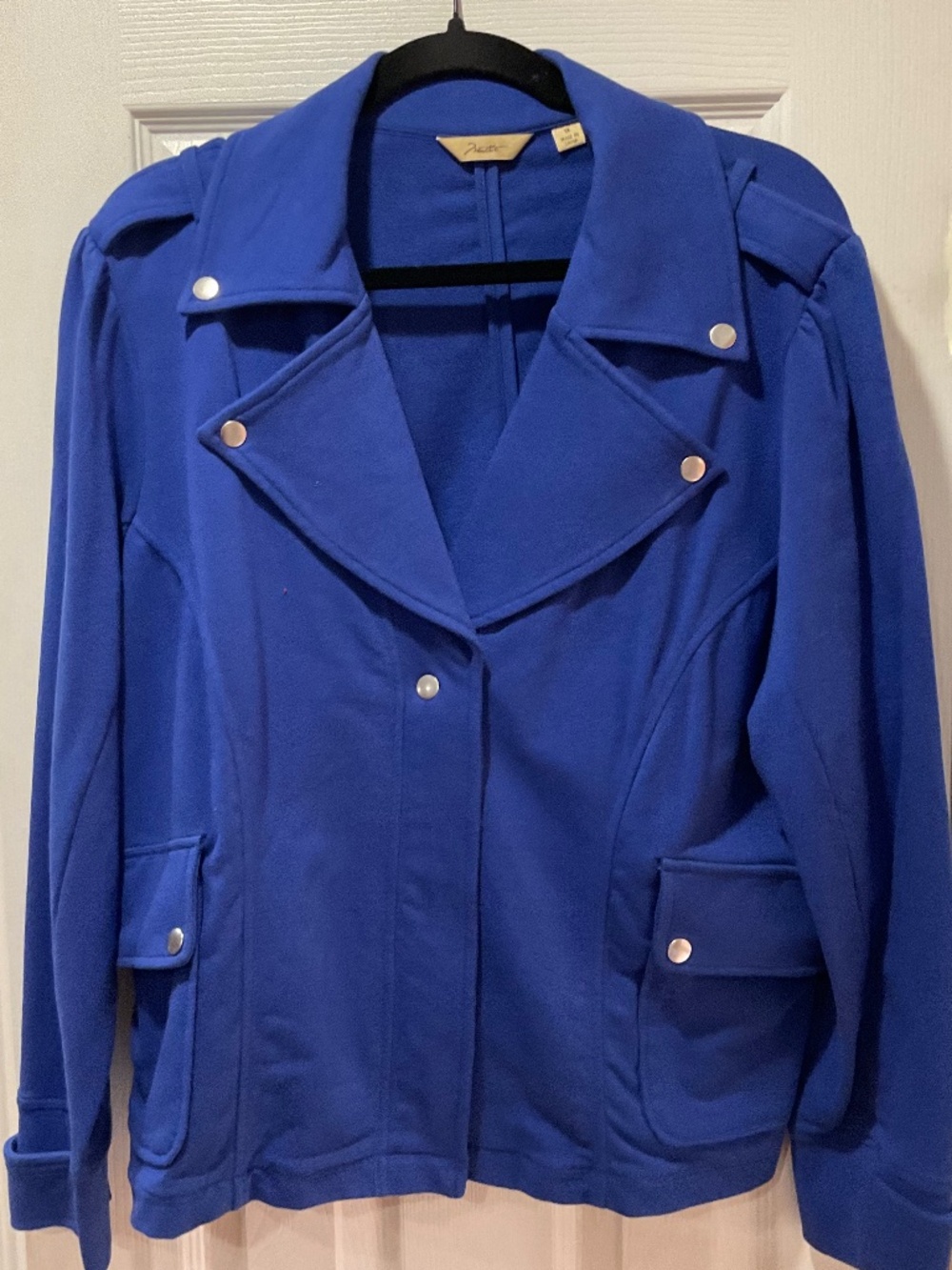Motto Women’s Colbalt Blue Jacket. Size: 1X Pre Owned